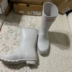 White Women’s Hunter Rain Boots Original Short